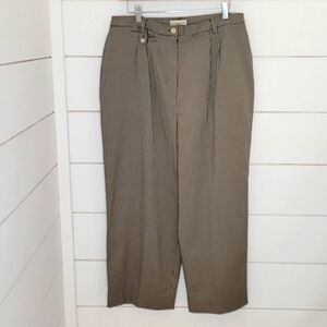 VINTAGE 90S TravelSmith XL black and tan high waisted pleated pants